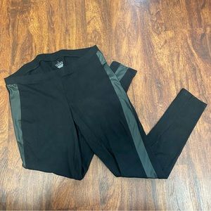 Torrid Leggings Full Length Comfort Waist PU Side Stripe Legging